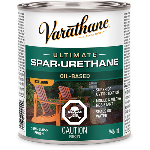 Rust-Oleum Y9441 Rev&ecirc;tement &agrave; fini diamant pour bois Varathane, 946 ml, Transparent, Semi-brillant