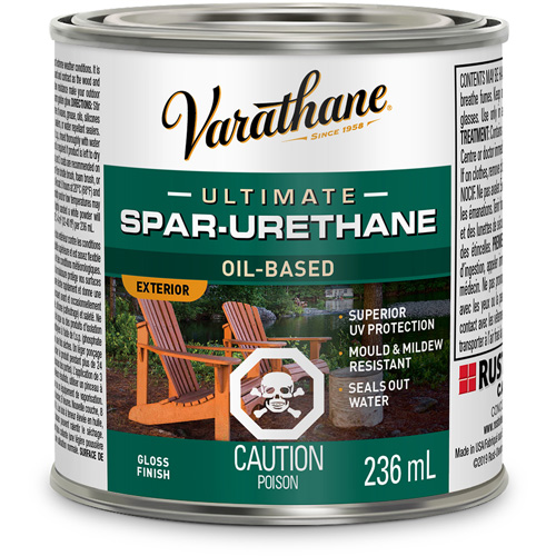 Rust-Oleum 341842 Fini diamant pour bois Varathane ext&eacute;rieur, 236 ml, Transparent, Brillant