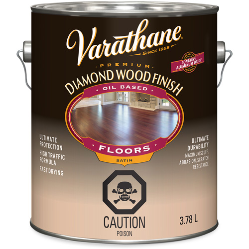 Rust-Oleum 341838 Varathane&reg; Diamond Wood Finish Floors Coating, 3.78 L, Clear, Satin