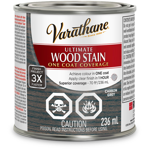 Rust-Oleum 316662 Varathane&reg; Ultimate Wood Stain, 236 ml, Carbon Grey