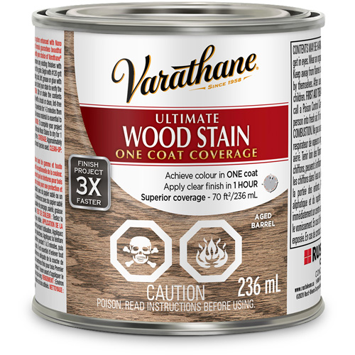 Rust-Oleum 362565 Teinture pour le bois ultime Varathane, 236 ml, Baril vieilli