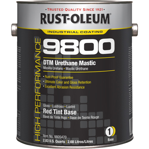 Rust-Oleum 9805470 9800 System DTM Urethane Mastic, 1 gal., Base Red, High-Gloss