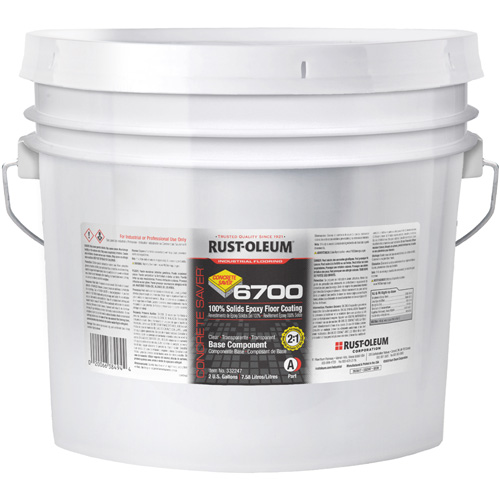 Rust-Oleum 332247 Rev&ecirc;tement pour plancher &agrave; d&eacute;lai dutilisation allong&eacute; du syst&egrave;me 6700, 2 gal., &eacute;poxy, Tr&egrave;s brillant, Beige
