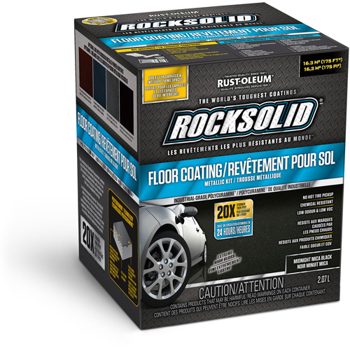 Rust-Oleum 303456 RockSolid&reg; Metallic Floor Coating, Solvent-Based, High-Gloss, Black
