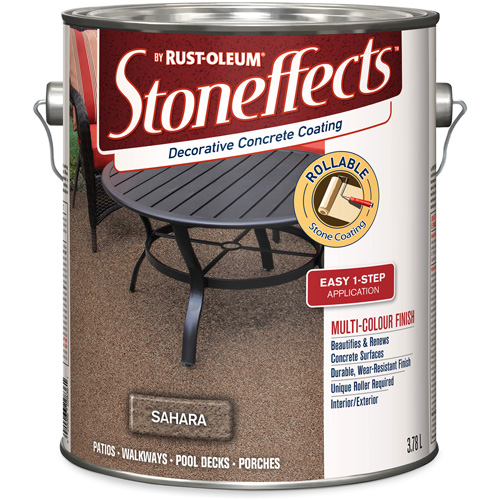 Rust-Oleum 270836 Rev&ecirc;tement de b&eacute;ton d&eacute;coratif Stoneffects, 3,78 L, Textur&eacute;, Beige