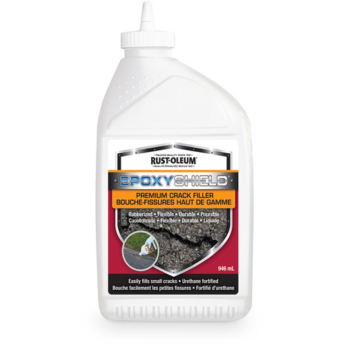 Rust-Oleum 257888 EpoxyShield&reg; Premium Rubberized Crack Filler, Bottle, Black