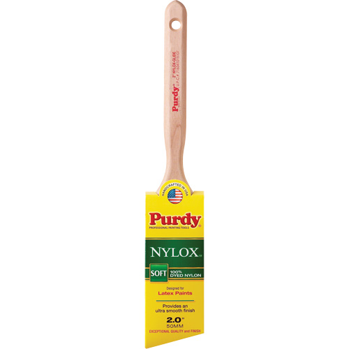 Purdy 144152220 Nylox Glide Paint Brush, Nylon, Wood Handle, 2" Width