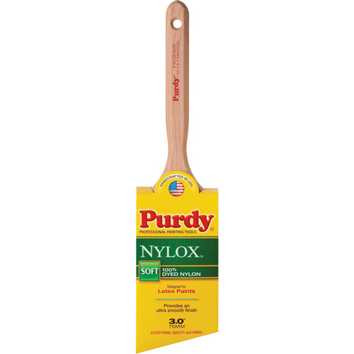 Purdy 144152230 Nylox Glide Paint Brush, Nylon, Wood Handle, 3" Width