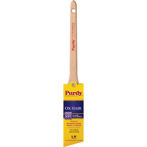 Purdy 144296015 Ox-O-Angular Brush, Ox Hair, Wood Handle, 1-1/2" Width