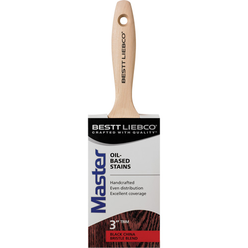 Bestt Liebco 553565500 Master Oil-Based Stain Trim Brush, Black China, Wood Handle, 11/16" Width