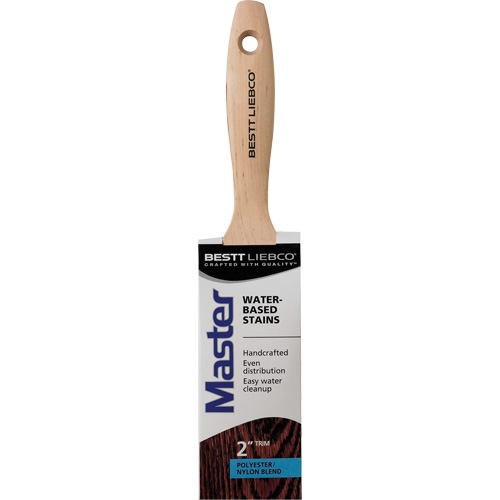 Bestt Liebco 556565300 Master Water-Based Stain Trim Brush, Poly/Nylon, Wood Handle, 2" Width