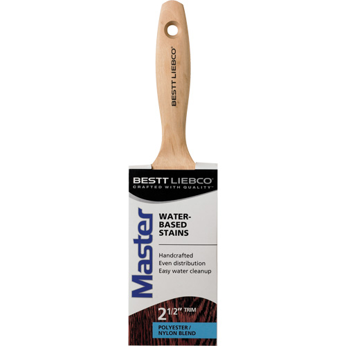 Bestt Liebco 556565400 Master Water-Based Stain Trim Brush, Poly/Nylon, Wood Handle, 2-1/2" Width
