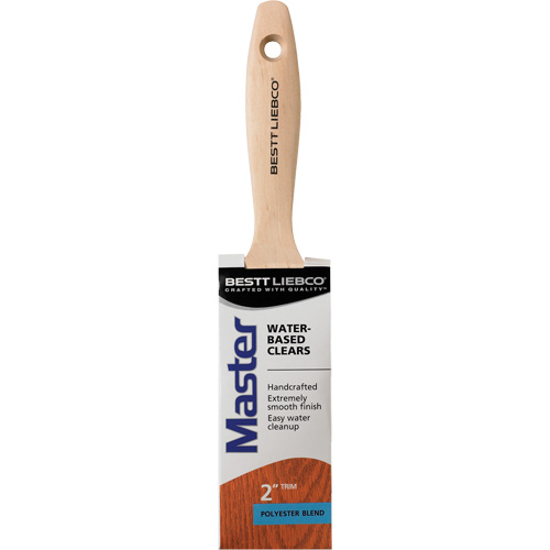 Bestt Liebco 557565300 Master Water-Based Clear Coatings Trim Brush, Polyester, Wood Handle, 2" Width