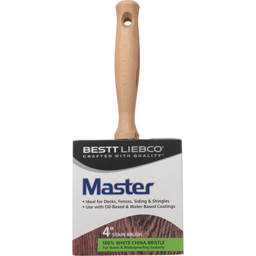 Bestt Liebco 551480600 Master Exterior Oi-Based Stain Block Brush, White China, Wood Handle, #103 Width