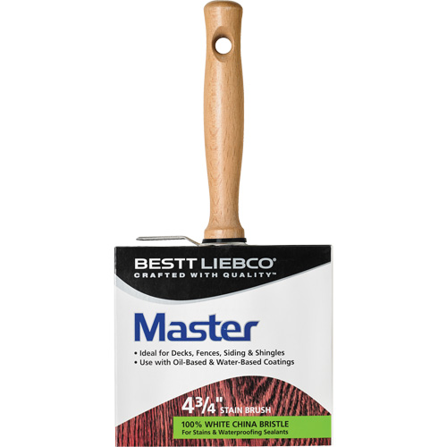 Bestt Liebco 551480800 Master Exterior Oi-Based Stain Block Brush, White China, Wood Handle, #123 Width