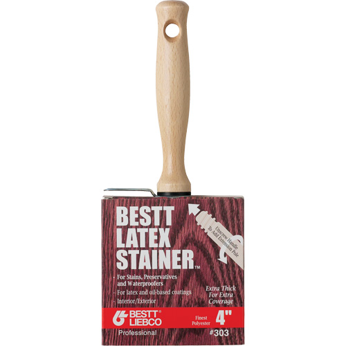 Bestt Liebco 552480700 Master Exterior Water-Based Stain Block Brush, Polyester/White China, Wood Handle, #303L Width