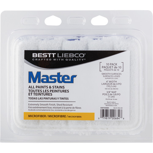 Bestt Liebco 559734400 Couvre-rouleau en microfibre Master, Nap 10 mm (3/8"), 101,6 mm (4") l