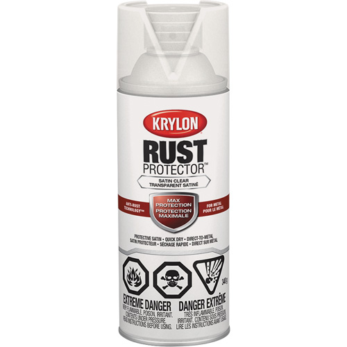 Krylon Industrial 469033008 Rust Protector&reg; Enamel Paint, Clear, Satin, 12 oz., Aerosol Can