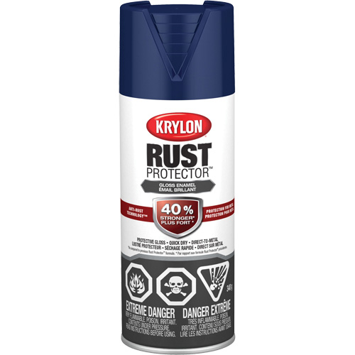 Krylon Industrial 469015008 Peinture &agrave; &eacute;mail Rust Protector, Bleu marin, Brillant, 12 oz, Canette a&eacute;rosol