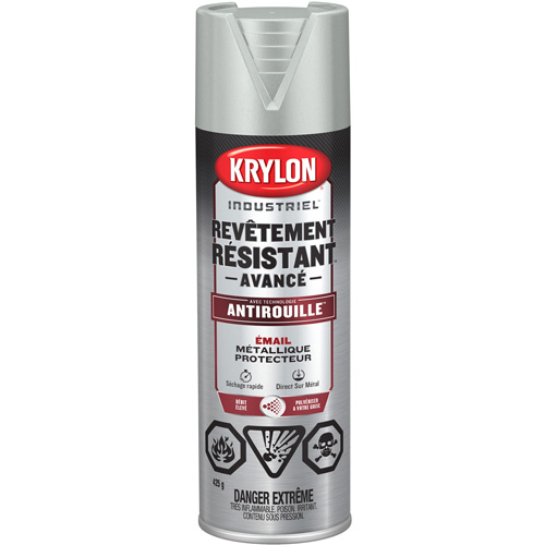 Krylon Industrial 400159008 Tough Coat&reg; Advanced Paint with Rust Barrier Technology, Aluminum, Metallic, 425 g, Aerosol Can