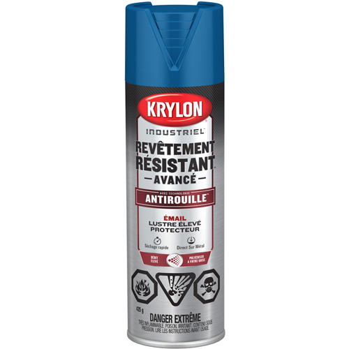Krylon Industrial 400259008 Peinture Tough Coat avec technologie Rust Barrier, Bleu fonc&eacute;, Tr&egrave;s brillant, 425 g, Canette a&eacute;rosol