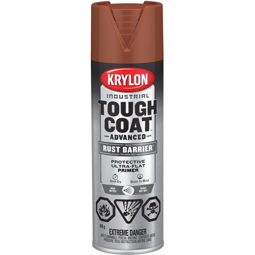 Krylon Industrial 400699008 Tough Coat Advanced Primer with Rust Barrier Technology Red Oxide Primer Ultra Flat 425 g Aerosol Can