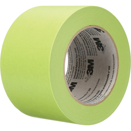 3M 205-72X55 Industrial Painter's Tape 205, 72 mm (2-4/5") x 55 m (180'), Green