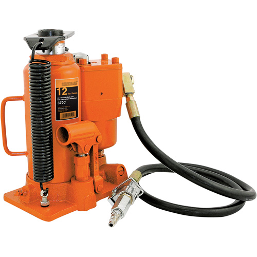 Strongarm 030152 370A Cric-bouteille, 12 tonnes, Air comprim&eacute;/hydraulique, 19-1/2" Hauteur &eacute;lev&eacute;e