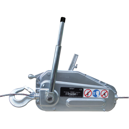 Tractel 18019 Tirfor&reg; Wire Rope Hoist - TU17, 5/16" Wire Diameter, 2000 lbs. (1 tons) Capacity