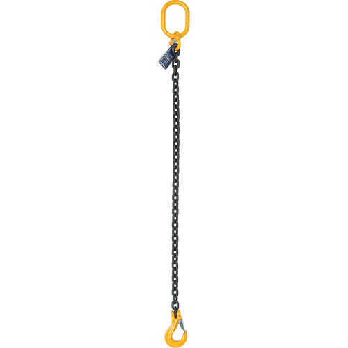 Ben-Mor SOS80058010-00 Chain Slings, Grade 80 Chain, Single Legs, Oblong & Slip Hooks, 5/8" x 10'