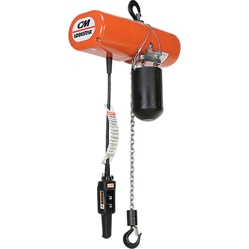 Columbus Mckinnon 9260-S10-3660 Lodestar Electric Chain Hoists, 10' Lift, 4000 lbs. (2 tons) Capacity, 4 FPM