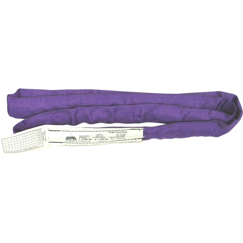Ben-Mor SL030X06PUR2 Round Slings, Purple, 2" W x 6' L, 3000 lbs. Vertical Load