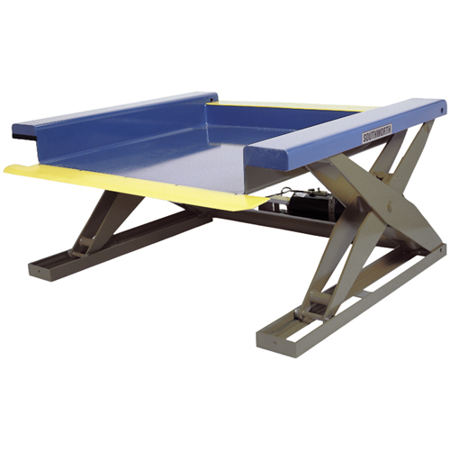 Southworth 4429425 Hydraulic Floor-Height Scissor Lift Tables, Steel, 2000 lbs. Capacity