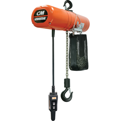 Columbus Mckinnon C2762NH Lodestar Electric Chain Hoists, 10' Lift, 2000 lbs. (1 tons) Capacity, 8 FPM