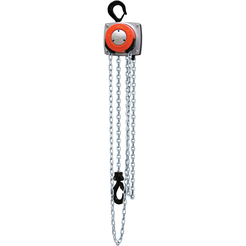 Columbus Mckinnon C5624A Hurricane 360° Chain Hoist, 15' Lift, 1000 lbs. (0.5 tons) Capacity, Steel Chain