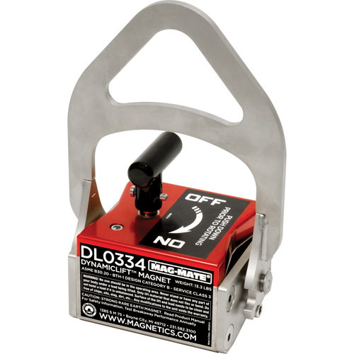 Mag-Mate DL0334 Dynamic Lift Magnets, 334 Holding Cap., 6-1/2" L x 4" W x 9-1/4" H