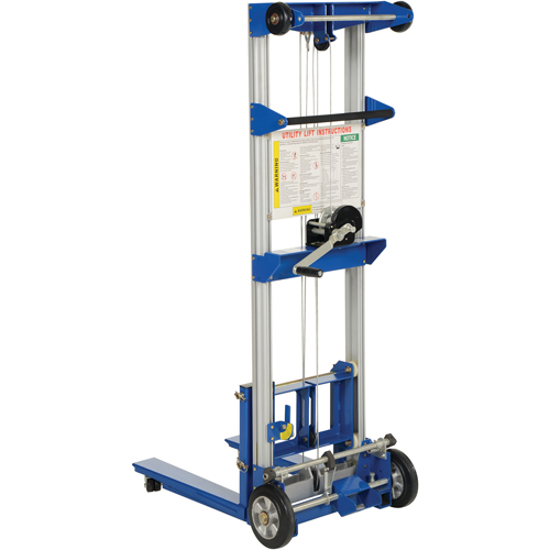 Vestil A-LIFT-R Gerbeur pour chariot &eacute;l&eacute;vateur, Fonctionnement Treuil manuel, Capacit&eacute; 500 lb, Lev&eacute;e max 47"