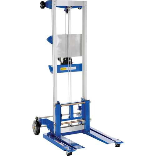 Vestil A-LIFT-S Fork Lift Stacker, Hand Winch Operated, 500 lbs. Capacity, 47" Max Lift
