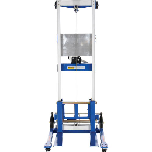 Vestil A-LIFT-S Fork Lift Stacker, Hand Winch Operated, 500 lbs. Capacity, 47" Max Lift