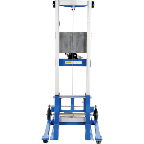 Vestil A-LIFT-S-HP Fork Lift Stacker, Hand Winch Operated, 400 lbs. Capacity, 98" Max Lift