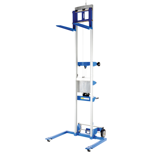 Vestil A-LIFT-S-HP Fork Lift Stacker, Hand Winch Operated, 400 lbs. Capacity, 98" Max Lift