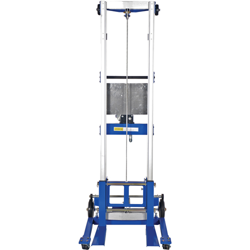 Vestil A-LIFT-S-EHP Fork Lift Stacker, Hand Winch Operated, 350 lbs. Capacity, 122" Max Lift
