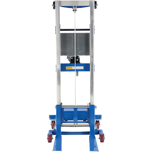 Vestil A-LIFT-CB-HP Fork Lift Stacker - Counterbalance Design, Hand Winch Operated, 400 lbs. Capacity, 98" Max Lift