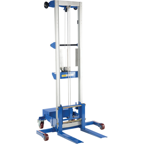Vestil A-LIFT-CB-EHP Fork Lift Stacker - Counterbalance Design, Hand Winch Operated, 350 lbs. Capacity, 122" Max Lift
