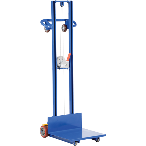 Vestil LLW-202058-FW Platform Lift Stacker, Hand Winch Operated, 400 lbs. Capacity, 58" Max Lift