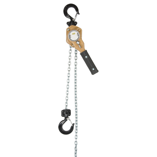 Vanguard Steel 3855 0515E Heavy Duty Gold Series Lever Chain Hoist, 5' Lift, 3000 lbs. (1.5 tons) Capacity, Alloy Steel Chain