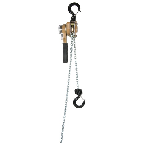 Vanguard Steel 3855 0515E Heavy Duty Gold Series Lever Chain Hoist, 5' Lift, 3000 lbs. (1.5 tons) Capacity, Alloy Steel Chain