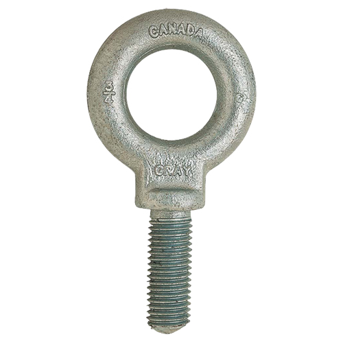 Gray Tools 88708 Boulon &agrave; œil, 1-3/16" dia, 1" lo, Galvanis&eacute;, 650 lb (0,325 tonne) capacit&eacute;