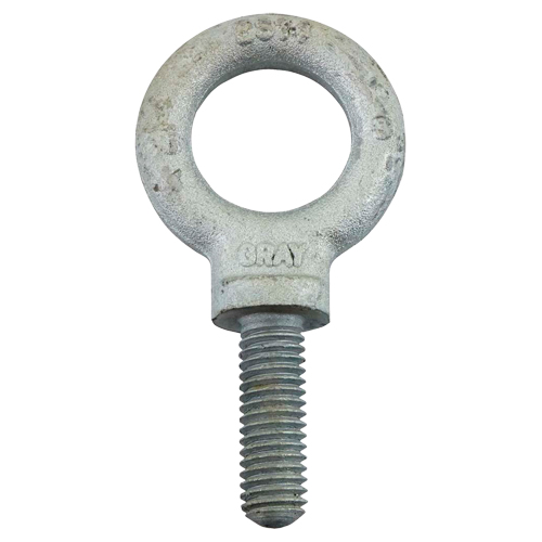 Gray Tools 88714 Eye Bolt, 1-13/16" Dia., 1-3/8" L, Galvanized, 2000 lbs. (1 tons) Capacity