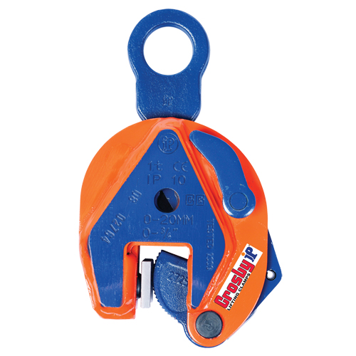 Crosby 2701664 IP10 Vertical Lifting Clamp, 6000 lbs. (3 tons) Working Load Limit, 0"- 1" Jaw Opening